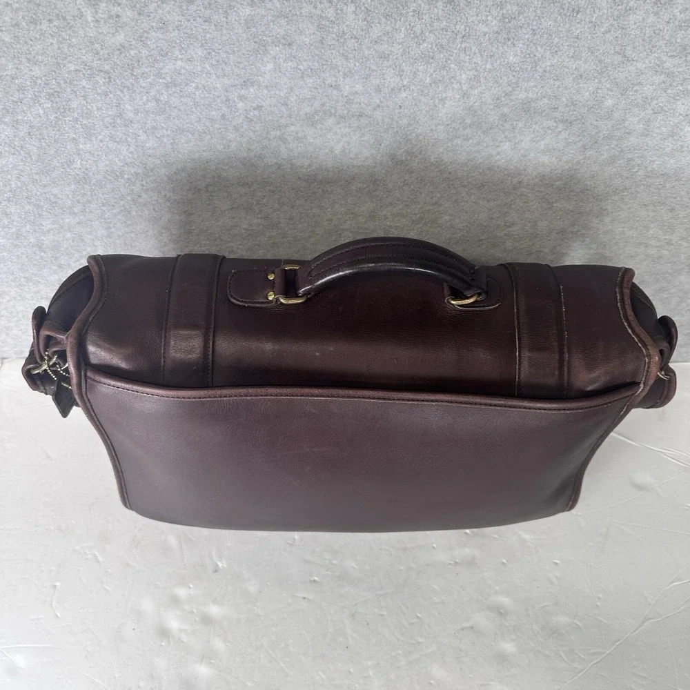 COACH Vintage Briefcase Essex Bag 5275 Mahogany Brown Leather Metropolitan USA